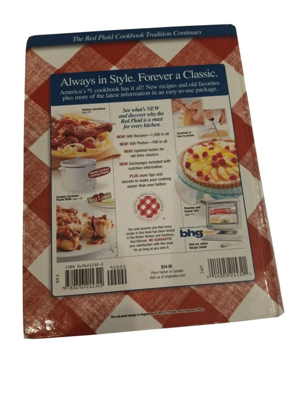 Better Homes Gardens New Cook Book 12th Ed 2002 Red Plaid Ring Binder Recipes
